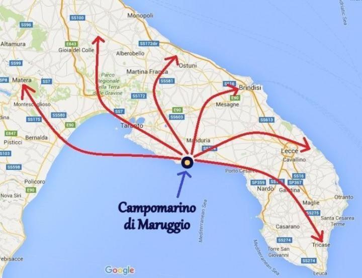 Casa Gialla Mare Del Salento Maruggio Kültér fotó